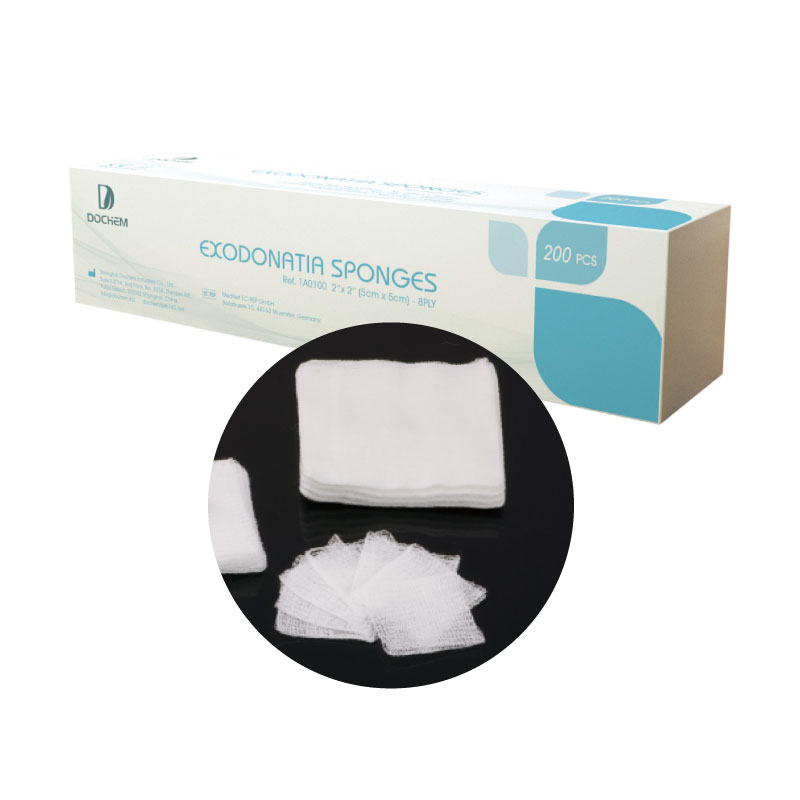 Cotton-filled exodontia sponge
