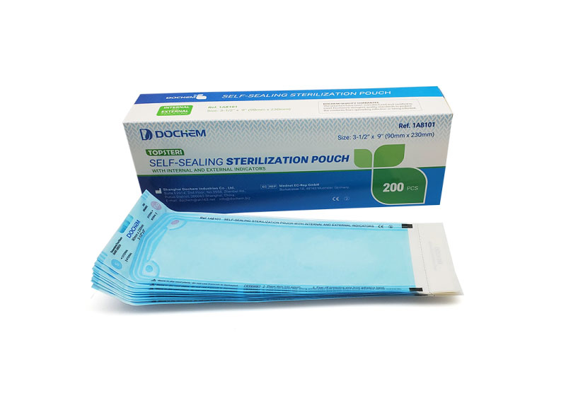 Self-sealing sterilization pouches
