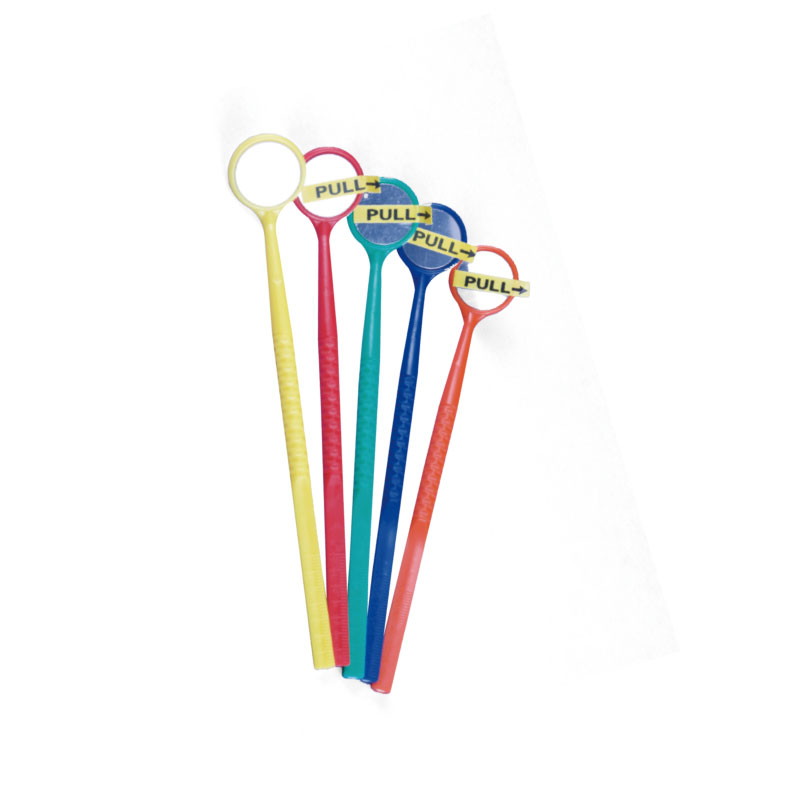 Mouth mirror-ruler end